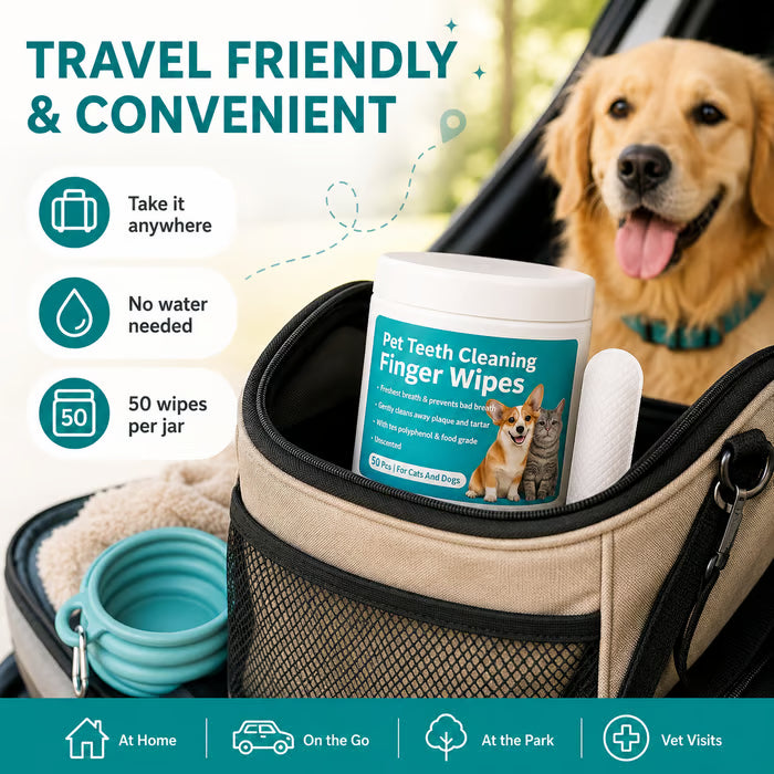 🐾  Pet Oral & Ear Hygiene Finger Wipes