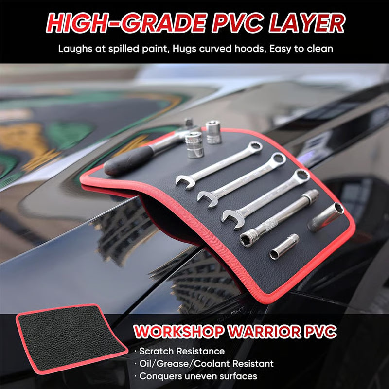 🧲 Strong Magnetic Tool Mat✨Heavy-Duty Magnetic Parts Tray with Anti-Slip Backing | Keep Screws, Bolts & Tools Organized ✨