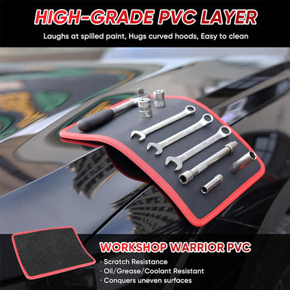 🧲 Strong Magnetic Tool Mat✨Heavy-Duty Magnetic Parts Tray with Anti-Slip Backing | Keep Screws, Bolts & Tools Organized ✨