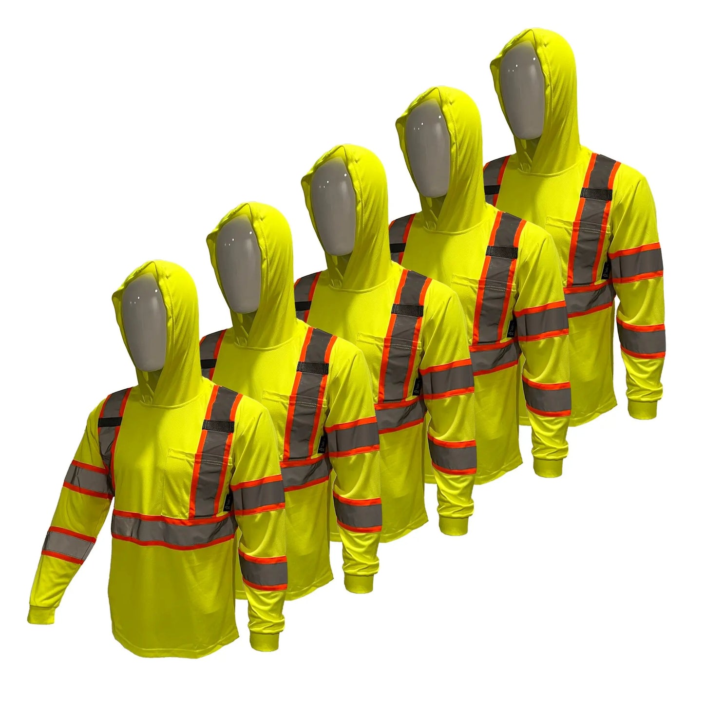 🔥 HOT SALE 50% OFF 🔥 5 Pack High Visibility Hoodie Safety Shirts
