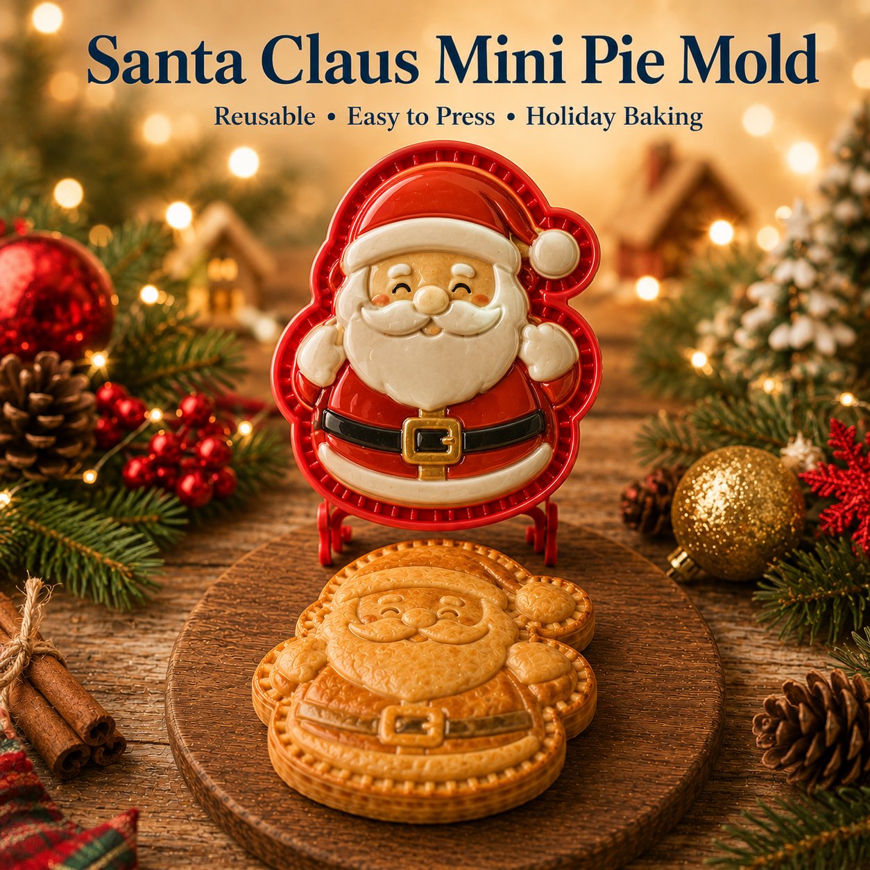 🔥 Last Day 49% OFF 🎄 9-Design Christmas Mini Pie Mold Collection 🥧✨