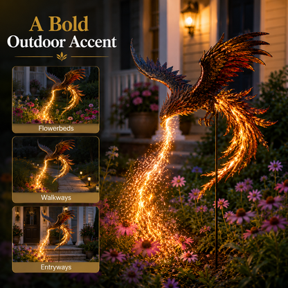 🐦‍🔥 Solar Powered Phoenix Fire Garden Light