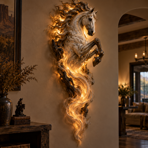 🔥Last Day 49% OFF -🦄 Celestial Flame Unicorn™ Wall Sconce – A Magical Guardian Awakens on Your Wall