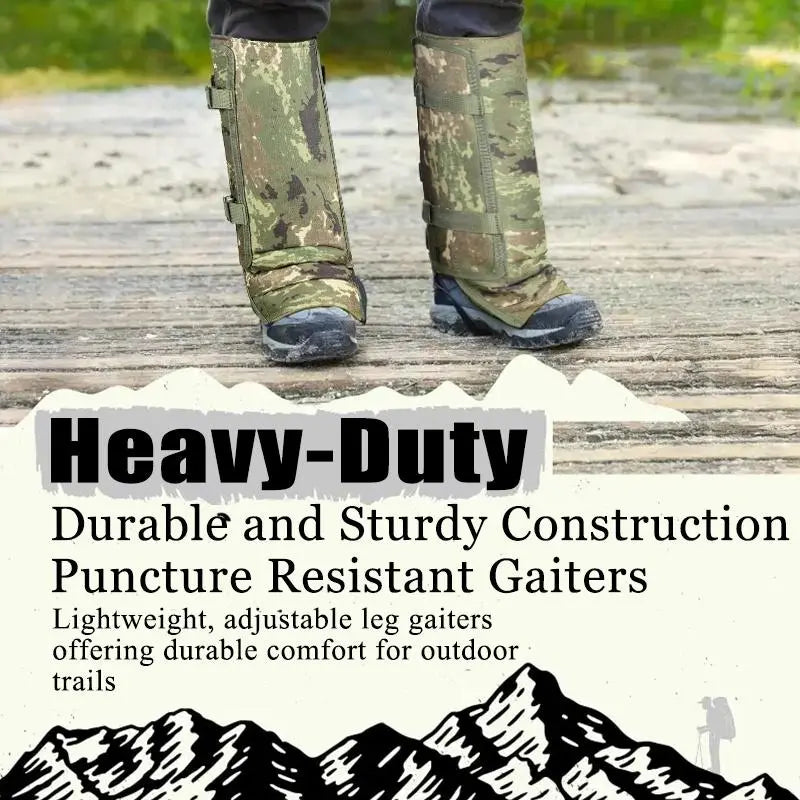 Unisex Adjustable Outdoor Snake-Resistant Leg Gaiters, Abrasion-Resistant Durable Fabric Protective Gear for Hunting, Hiking