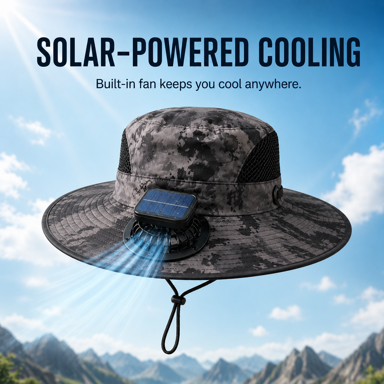 🔥HOT SALE 50% OFF🌞Solar-Powered Cooling Hat | Stay Cool Outdoors, No Batteries Needed