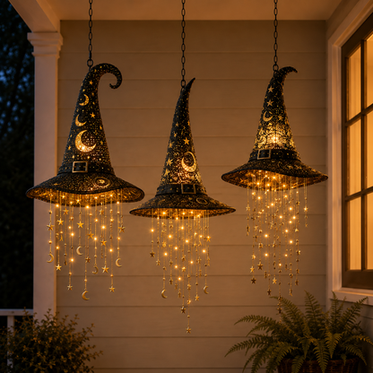 🔥HOT SALE 50% OFF🌟Lighted Witch Hat Hanging Chime