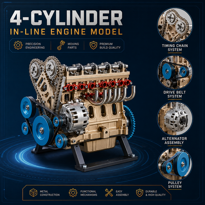 🏁 BEST SELLER 🔥 Miniature V8 Small-Block Engine Model Kitl Kit🛠️