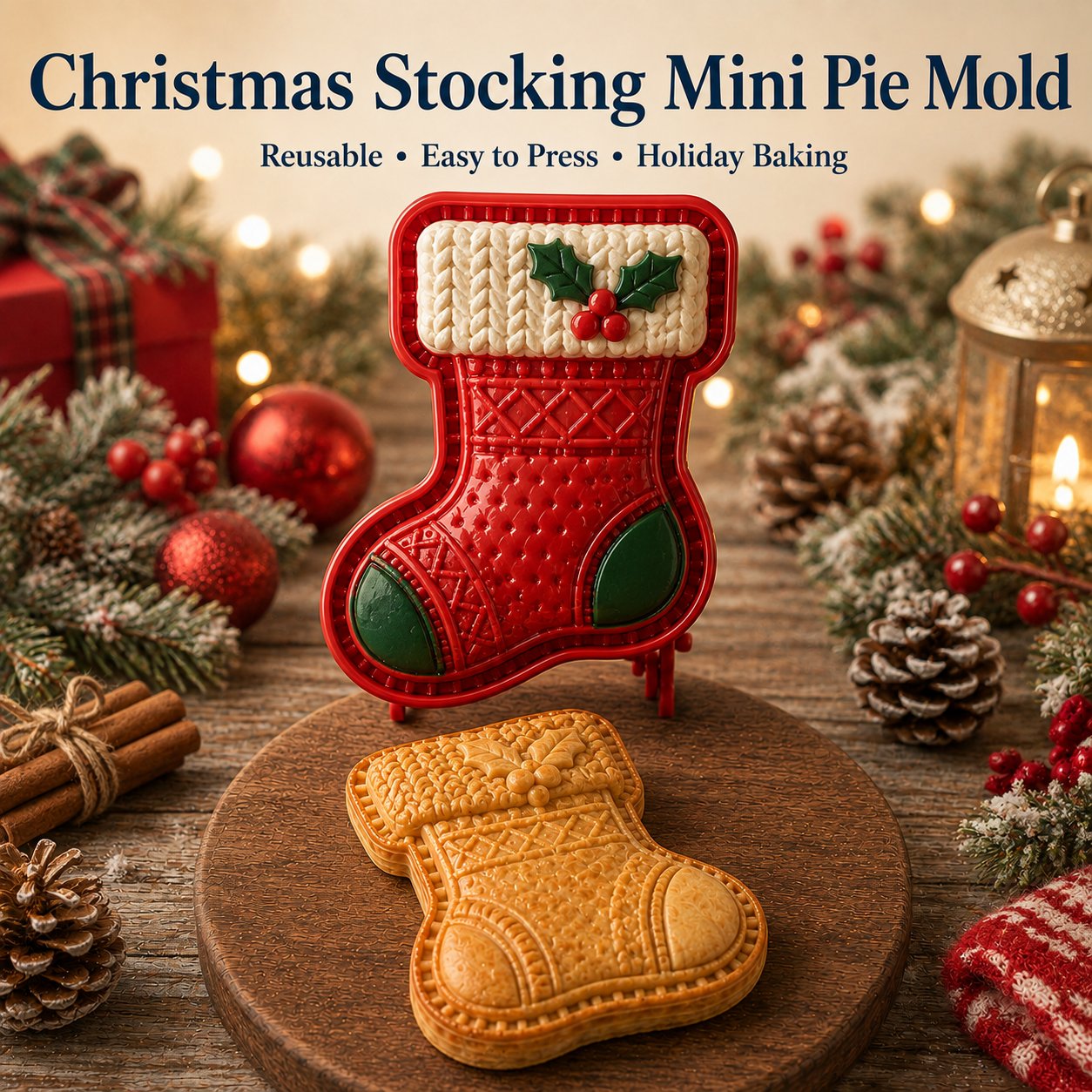 🔥 Last Day 49% OFF 🎄 9-Design Christmas Mini Pie Mold Collection 🥧✨