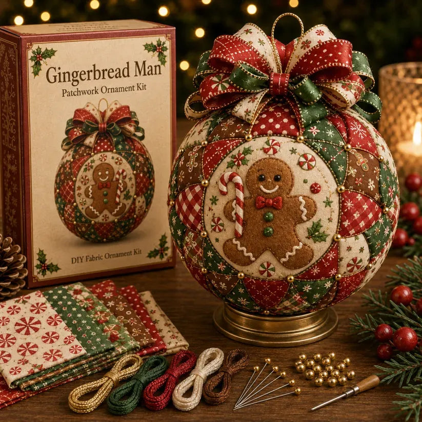 ❤️Beginner-Friendly🎄Christmas Classics Patchwork Ornament DIY Kit