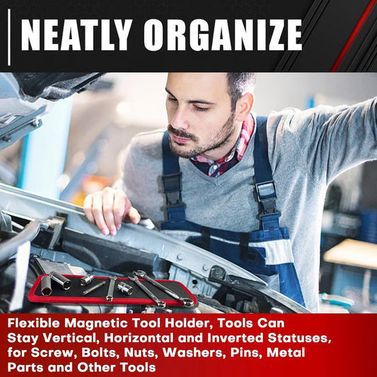 🧲 Strong Magnetic Tool Mat✨Heavy-Duty Magnetic Parts Tray with Anti-Slip Backing | Keep Screws, Bolts & Tools Organized ✨