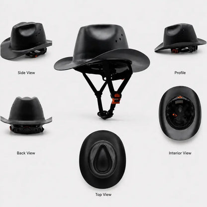 🔥LAST DAY 50% OFF ⛑️Western Cowboy Hard Hat, Vented Wide Brim Safety Helmet for Construction & Ranch Workers