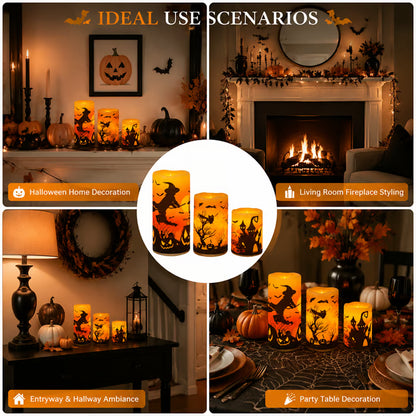 🎃 Halloween Flameless Flickering LED Candles