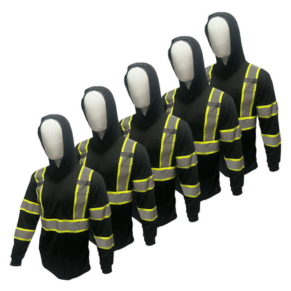 🔥 HOT SALE 50% OFF 🔥 5 Pack High Visibility Hoodie Safety Shirts