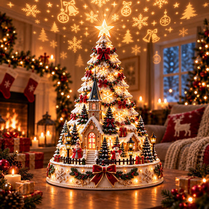 🔥HOT SALE🔥🏆 60,000+ Sold🎄Christmas Village Projection Centerpiece – 4 Themed Villages