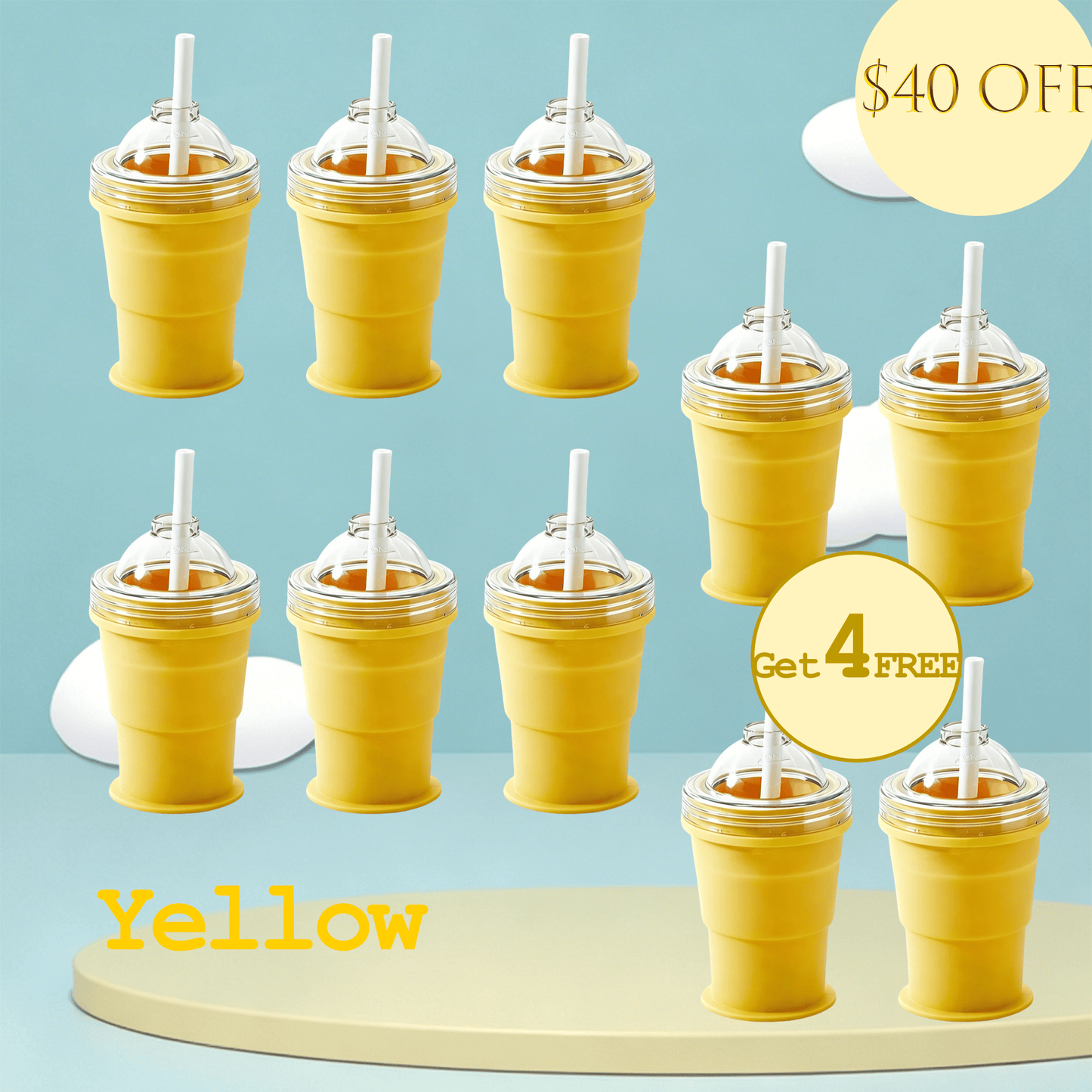 🧊55% OFF TODAY🥤 Foldable Ice Cup with Built-In Ice Ball Mold