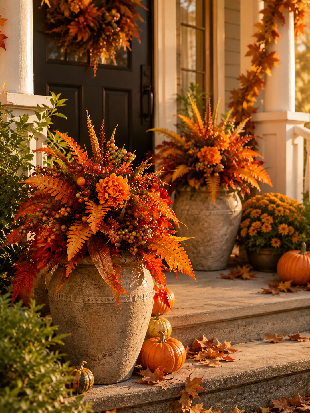 🍂Autumn Harvest Floral Garden Stake Arrangement