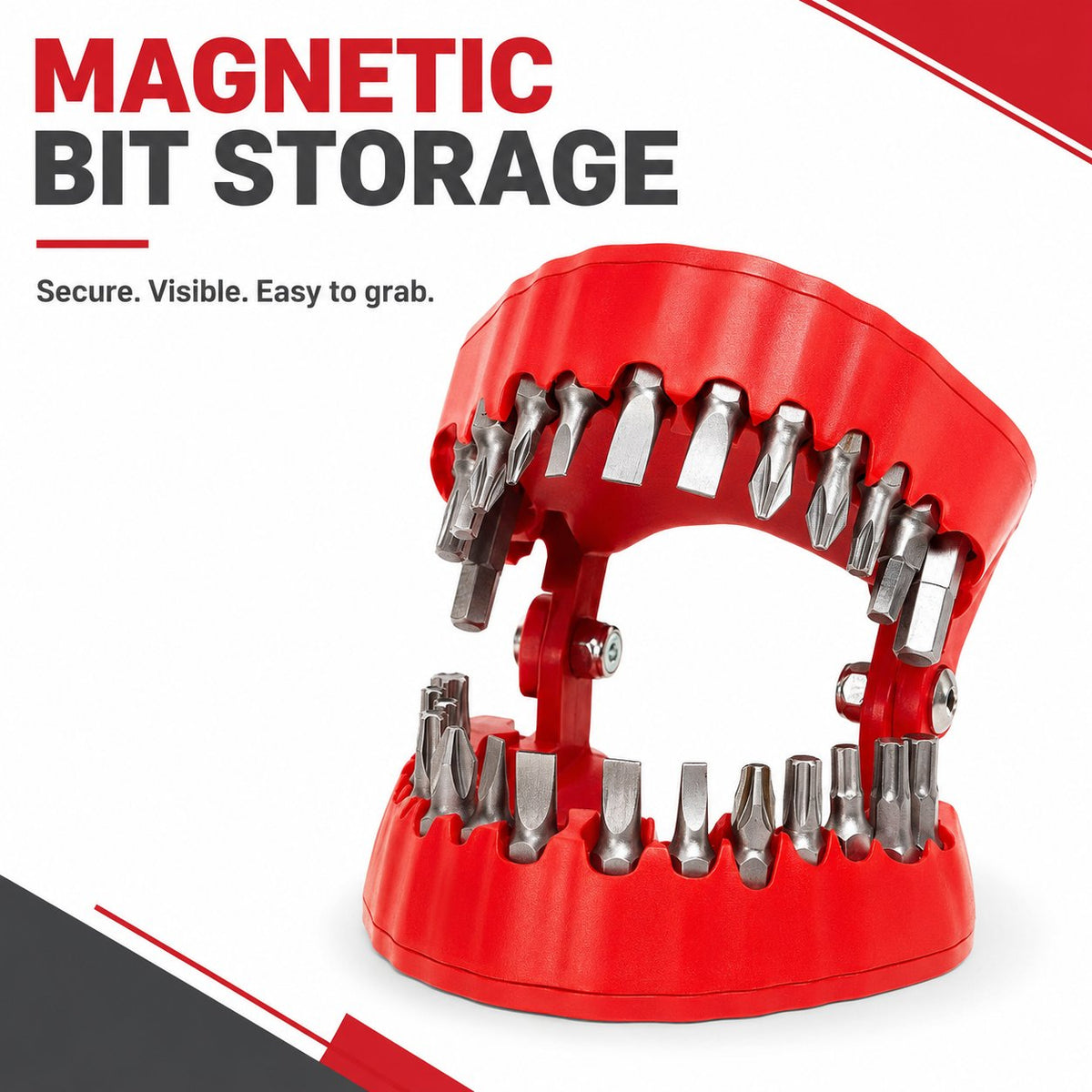 🛠️Tooth-Shaped Bit Holder – 28-Piece DIY Screwdriver Bit Set