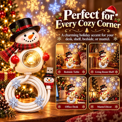 ⛄🎄Bring Home Holiday Magic — Snowman Christmas Projector Light With Festive Glow🌙
