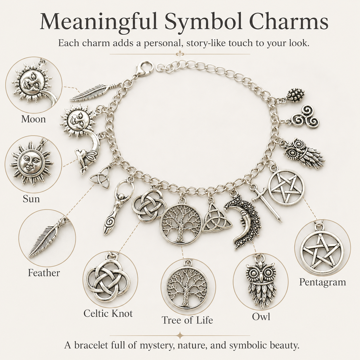 🔥50% OFF TODAY✨Vintage Witchy Charm Bracelet