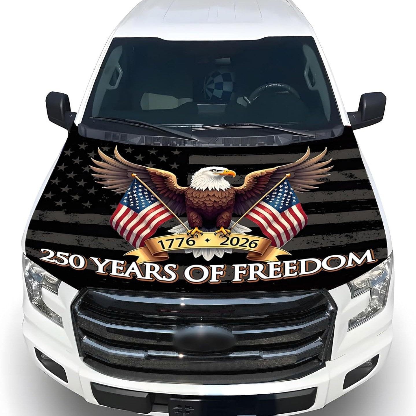 🔥50% OFF Flash Sale 65K+🎉American Car Hood Flag🦅No Glue No Tools🚗 Install in 1 Minute