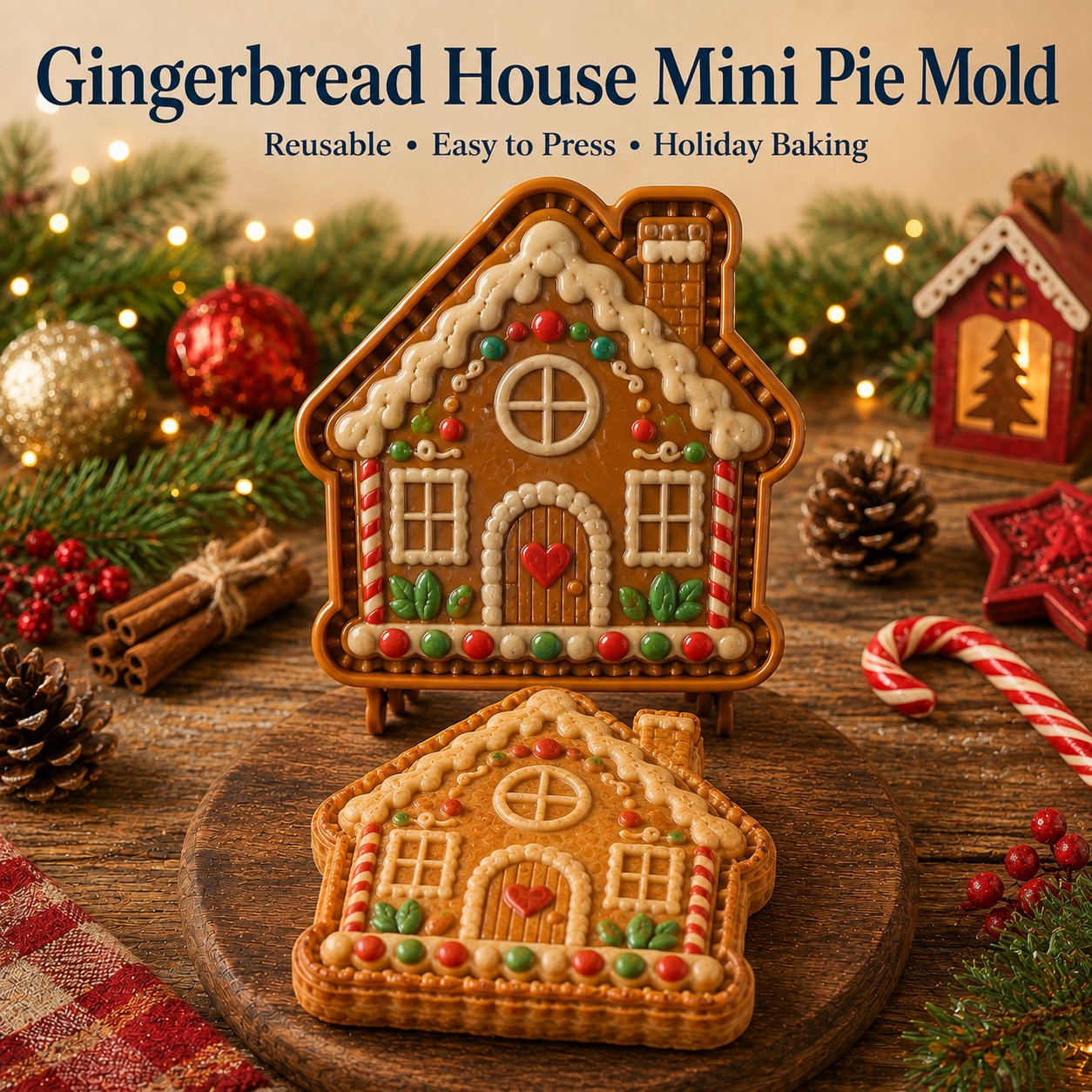 🔥 Last Day 49% OFF 🎄 9-Design Christmas Mini Pie Mold Collection 🥧✨