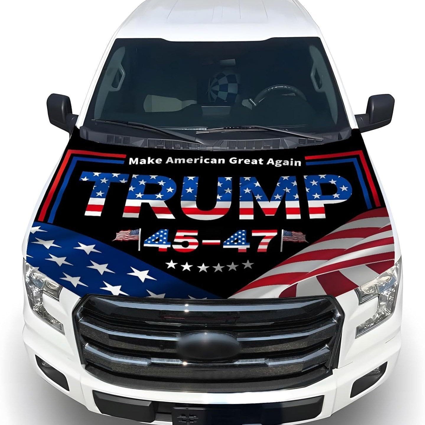 🔥50% OFF Flash Sale 65K+🎉American Car Hood Flag🦅No Glue No Tools🚗 Install in 1 Minute