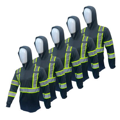 🔥 HOT SALE 50% OFF 🔥 5 Pack High Visibility Hoodie Safety Shirts