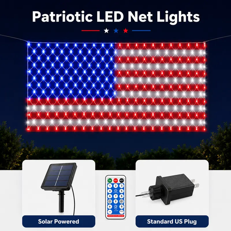 🔥HOT SALE 50% OFF✨Outdoor Solar American Flag Light