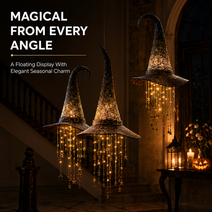 🔥HOT SALE 50% OFF🌟Lighted Witch Hat Hanging Chime