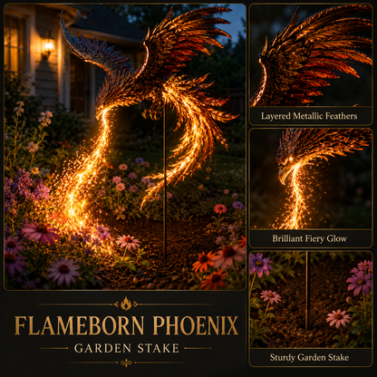 🐦‍🔥 Solar Powered Phoenix Fire Garden Light