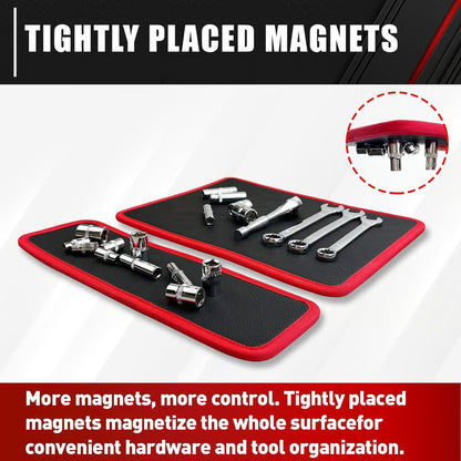 🧲 Strong Magnetic Tool Mat✨Heavy-Duty Magnetic Parts Tray with Anti-Slip Backing | Keep Screws, Bolts & Tools Organized ✨