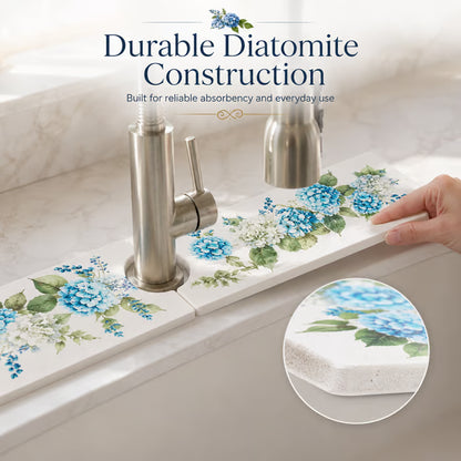 Floral Diatomite Sink Drying Mat