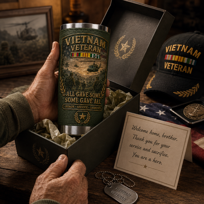 🔥 Last Day Promo: 55% OFF-🇺🇸 Vietnam War Veteran Commemorative Travel Tumbler