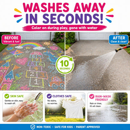 🎨Sidewalk Chalk Paint Kit — The Ultimate Outdoor Creative Adventure ( 6 PCS )