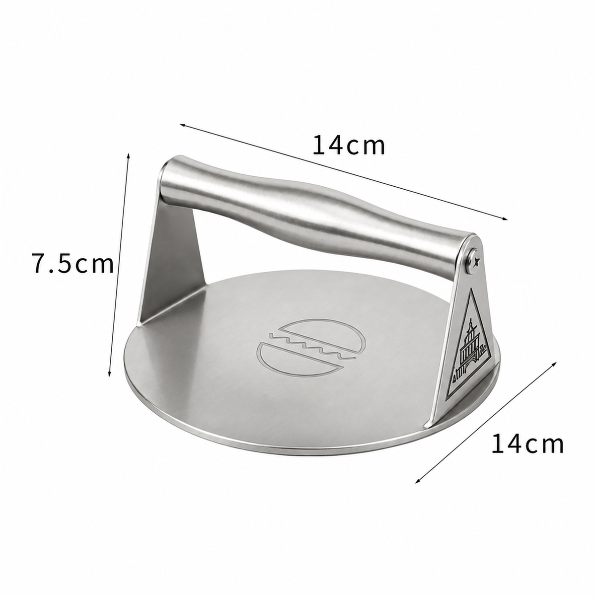 🍔🥩 Stainless Steel Smash Burger Press – Heavy-Duty Burger Smasher for Flat Top Grills