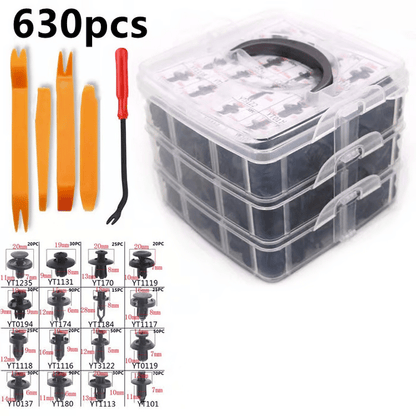 🔧🚗 625PCS Car Fastener Box Set – Universal Auto Clips Assortment 📦
