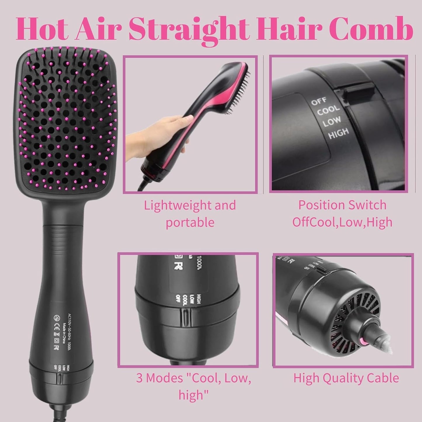 🔥HOT SALE 50% OFF 🔥1 Step Ionic Hair Straightener and Dryer Brush