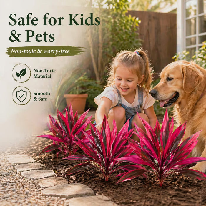 🌷🌿2-Pack 21.6" Artificial Cordyline Plants | UV Resistant, Pet Safe No-Maintenance Indoor Outdoor🌷