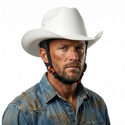 🔥LAST DAY 50% OFF ⛑️Western Cowboy Hard Hat, Vented Wide Brim Safety Helmet for Construction & Ranch Workers