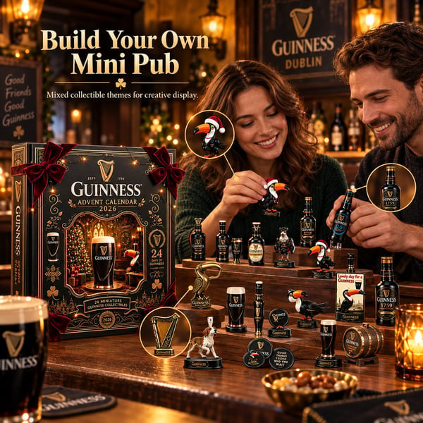 Guinness 2026 Limited Edition Advent Calendar 24-Piece Miniature Collectibles Holiday Countdown Gift for Beer Lovers & Collectors