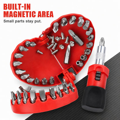 🛠️Tooth-Shaped Bit Holder – 28-Piece DIY Screwdriver Bit Set
