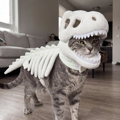 🦖 Halloween Season Sale 49% OFF– Glow-in-the-Dark Dinosaur Skeleton Pet Costume
