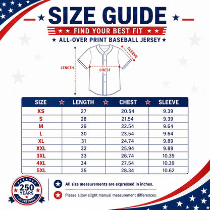 🔥HOT SALE 55% OFF👕USA 250th Anniversary Patriotic Baseball Jersey 1776–2026 4th of July Shirt