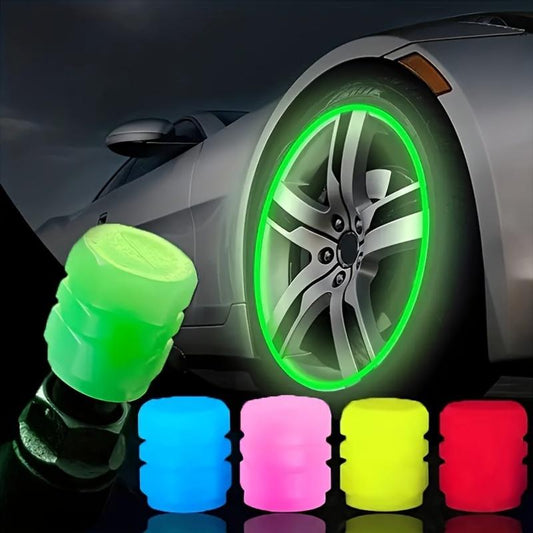 🚗🚗Glow-in-the-Dark Car Tire Valve Cap Set💡