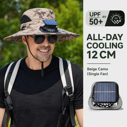 🔥HOT SALE 50% OFF🌞Solar-Powered Cooling Hat | Stay Cool Outdoors, No Batteries Needed