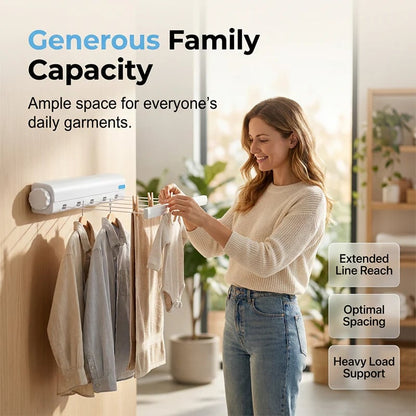 Retractable Multi-Line Clothesline Dryer