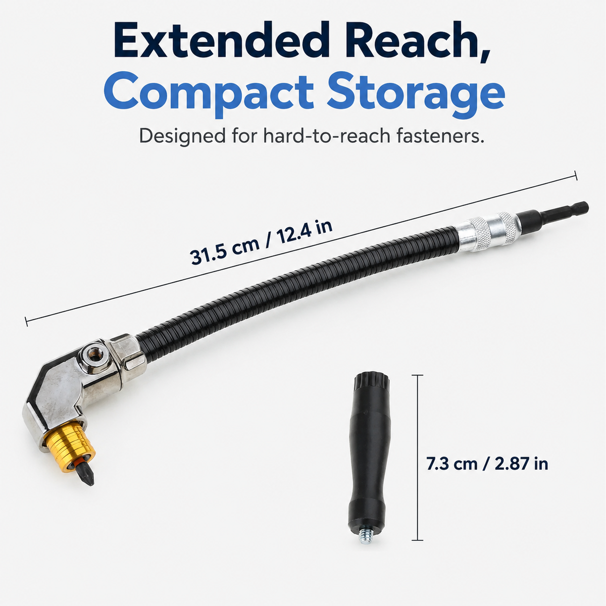 🔥 55% OFF TODAY⚙️ Flexible 90° Right Angle Drill Adapter – Reach Tight Spaces