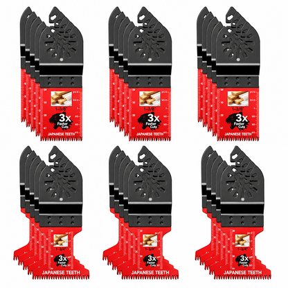Japanese-Tooth Oscillating Saw Blades — Universal Fit, 10–50 Pcs