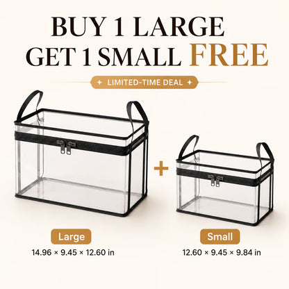 📚 Foldable Transparent Storage Box 🔥 Limited-Time Deal: Buy 1 , Get 1 Small FREE (worth $19.99) — Ends Soon!