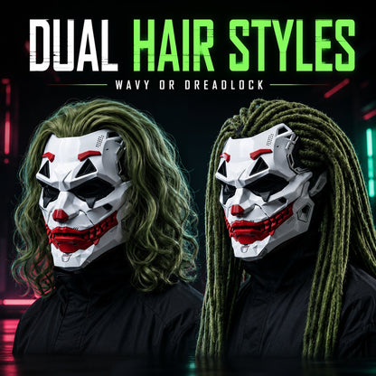 🤡Cyberpunk Clown Mask with Cosplay Clown Costume Party Props Halloween🤡